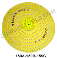 Knife Edge Yellow Muslin Buffs Stitched