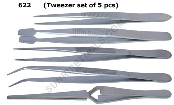 Tweezers Stainless Steel Packed In A Pouch